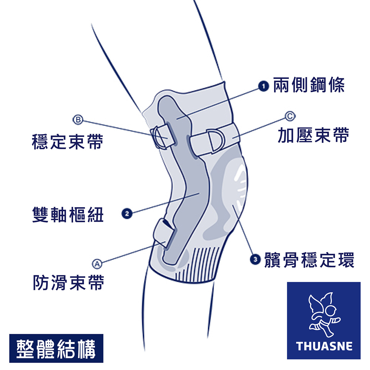 2370帶鐵護膝結構圖